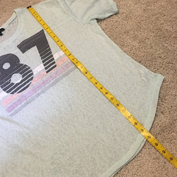 Preppy Pastel Distressed Retro Varsity 1987 Tee - Picture 14 of 15